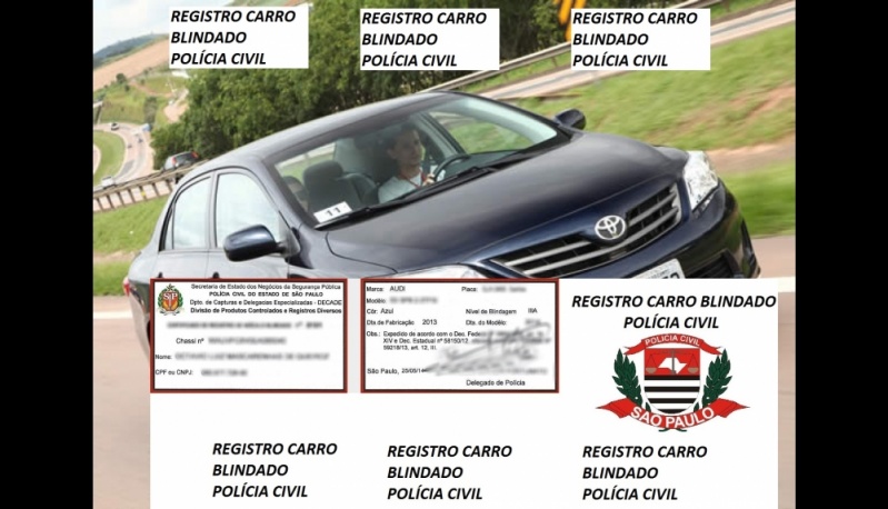 Empresa de Registros de Carros Blindados no Jardim Ana - Despachante para Registro de Carros Blindados na Polícia