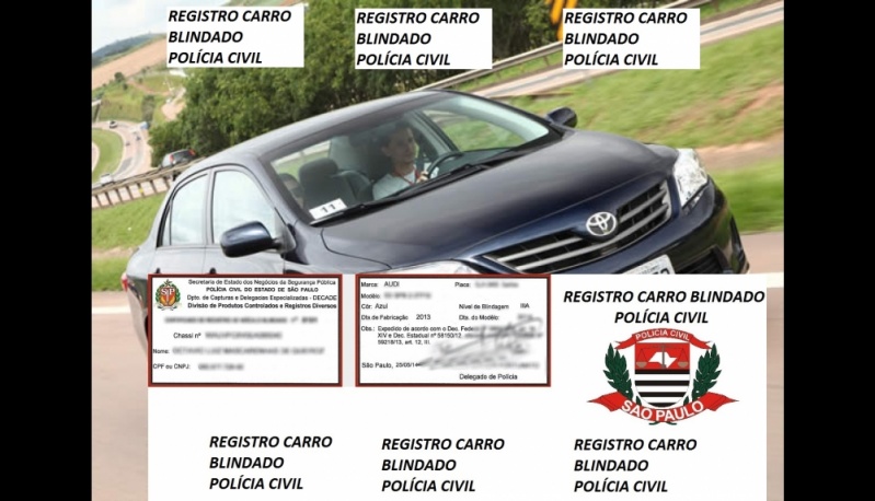 Licença de Propriedade para Veículo Blindado em Sp na Vila Missionária - Despachante para Registro de Automóveis Blindados na Polícia